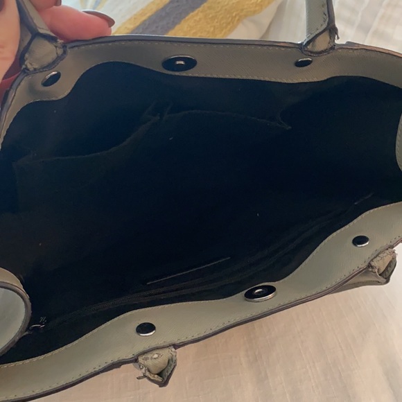 Rebecca Minkoff MAB Grey Leather Saffiano Tote Bag - Picture 6 of 9